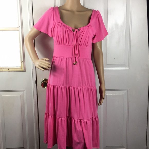 Chadwick’s short sleeve /fitted waist pink dress - Picture 1 of 7